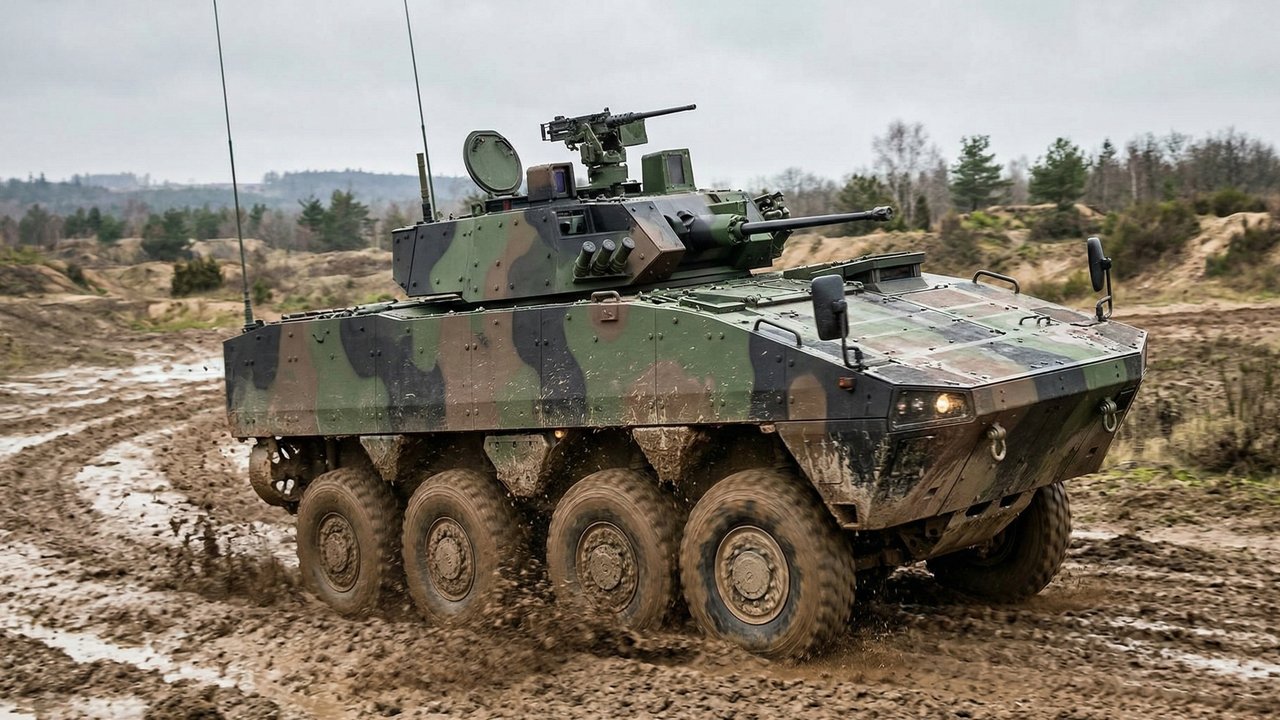 O blindado finlandês de oito rodas com proteção contra minas e design modular, sendo a plataforma de transporte mais versátil e segura da Europa