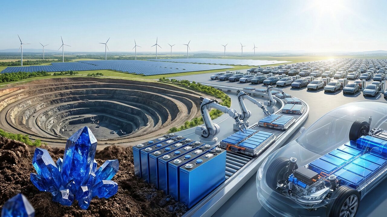 Esqueça o níquel e o ferro, pois este metal azul move as baterias de 10 milhões de carros e vale fortunas, sendo o coração da tecnologia