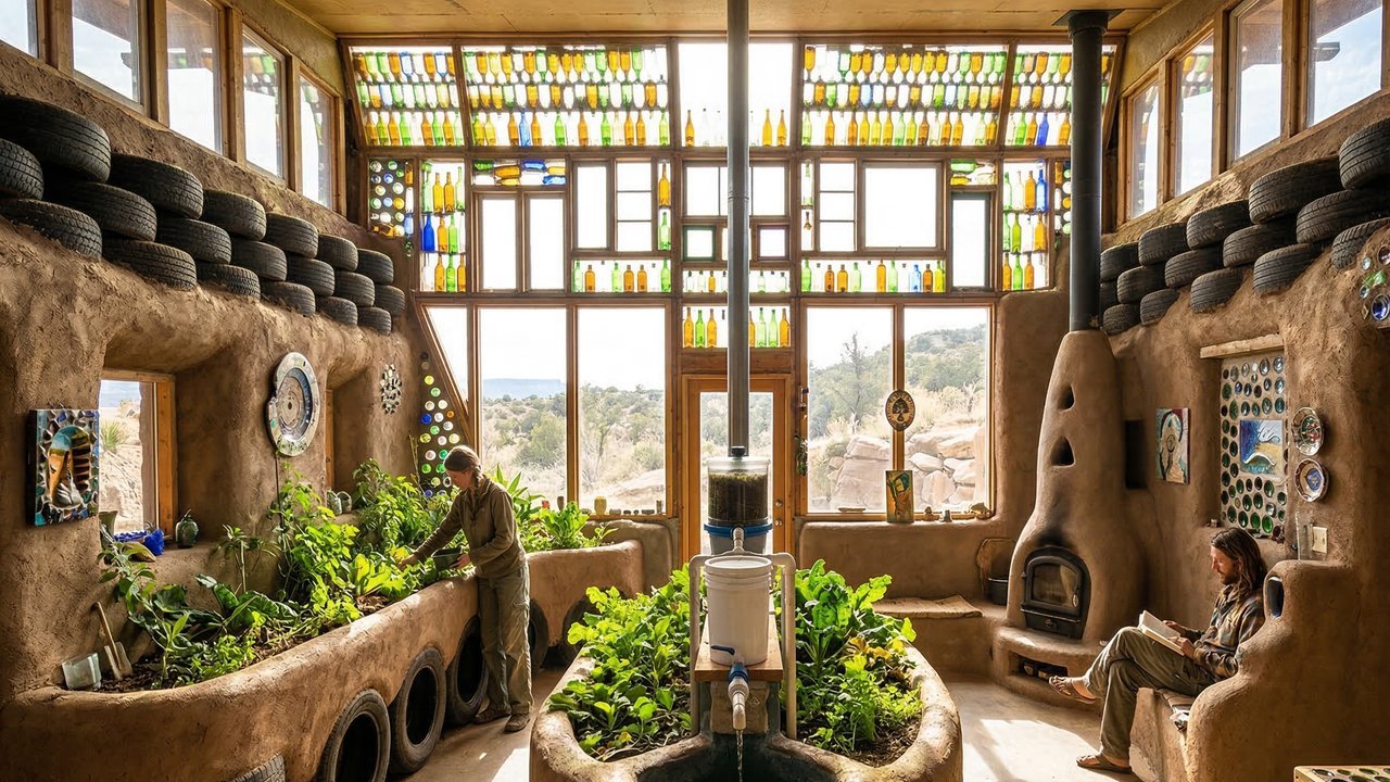 Com paredes feitas de pneus velhos e latas de alumínio, as naves terrestres de Michael Reynolds tornaram-se o maior ícone da arquitetura sustentável