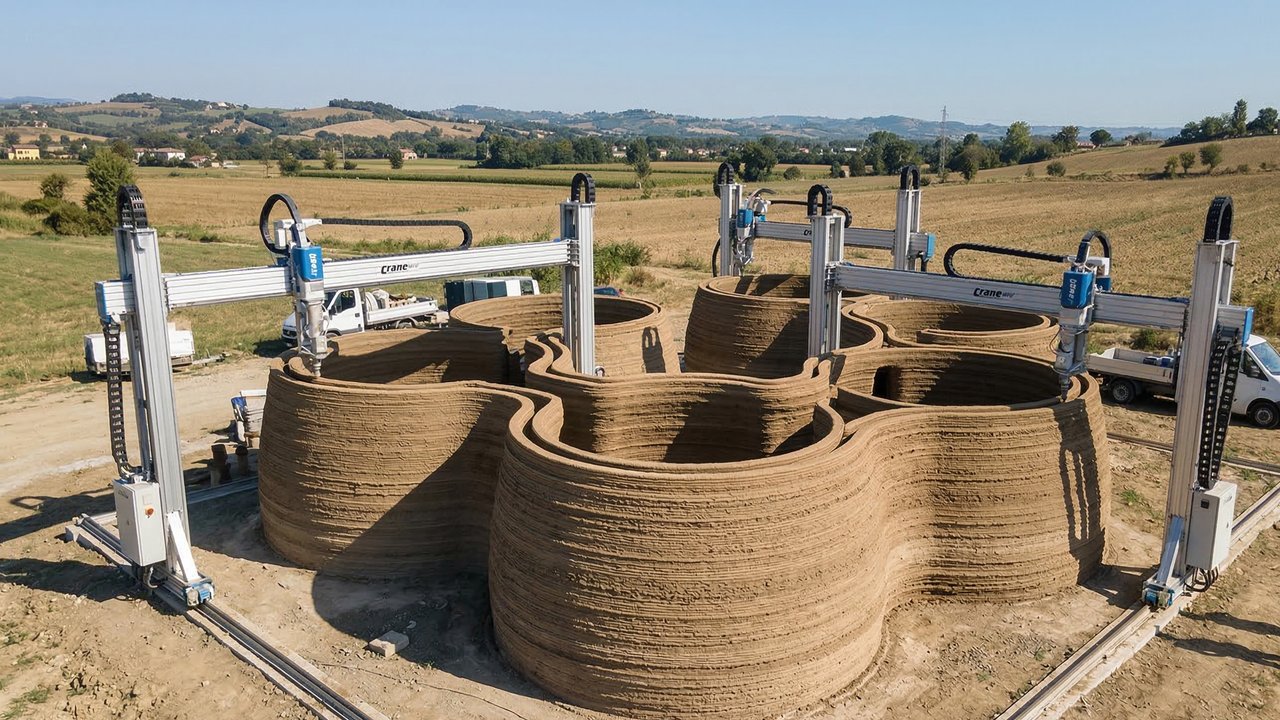 Com cúpulas orgânicas impressas em 3D usando apenas terra crua local, o projeto TECLA tornou-se o maior marco da construção sustentável e ecológica