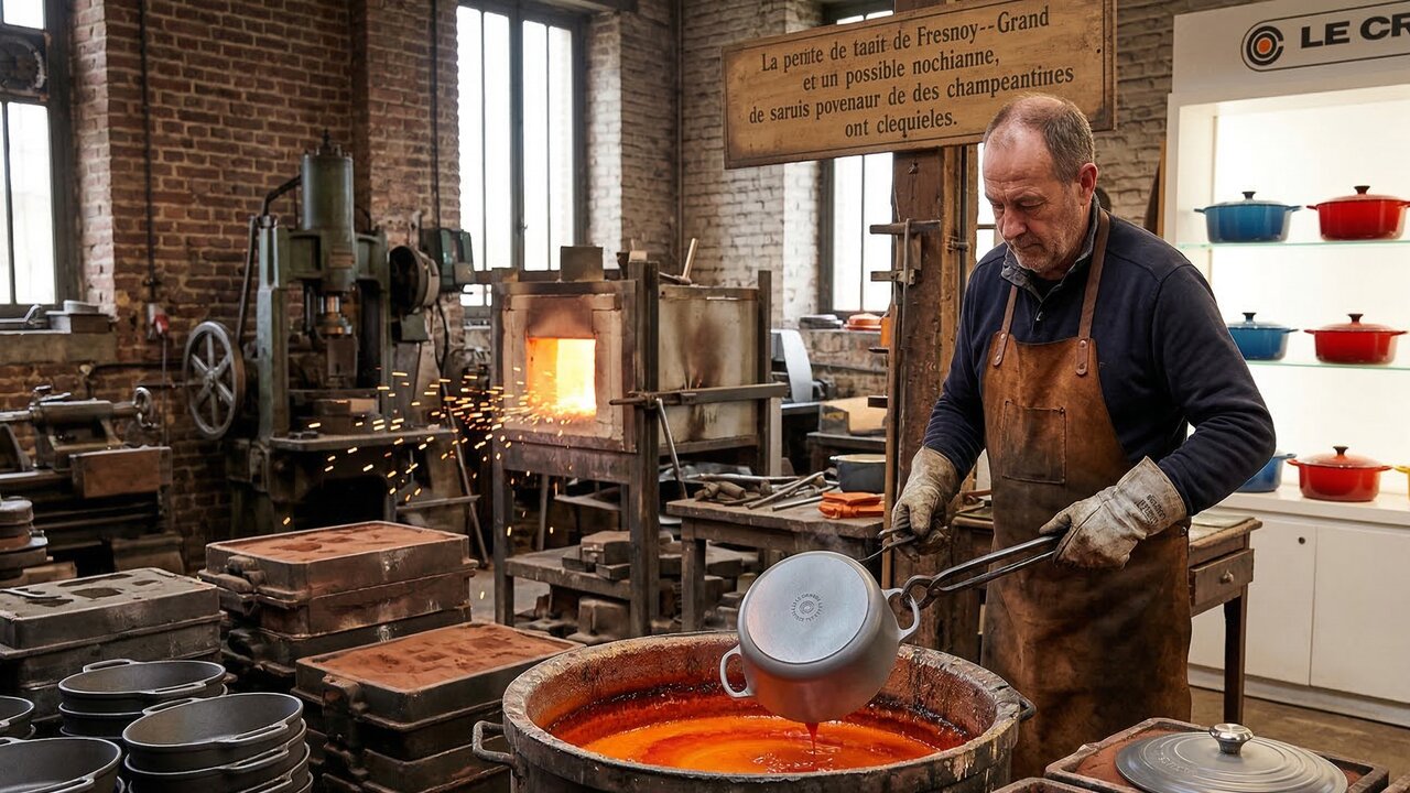 Com moldes de areia que são destruídos a cada peça e esmalte fundido a 800 °C, a Le Creuset fabrica suas panelas eternas na mesma fábrica desde 1925