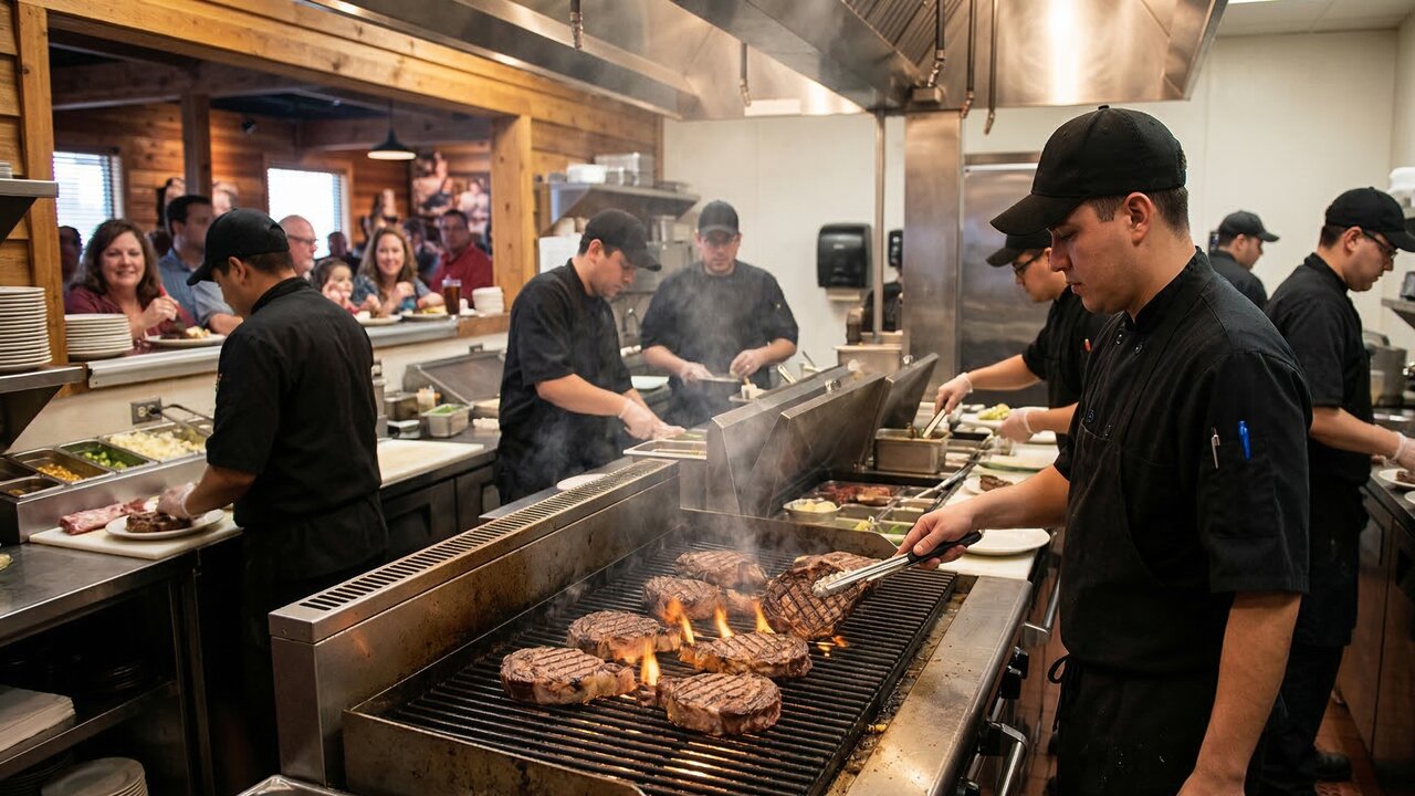 Com foco no volume de vendas e controle rígido de insumos, a gestão da Texas Roadhouse mantém bifes a preços baixos, mesmo com a inflação da carne