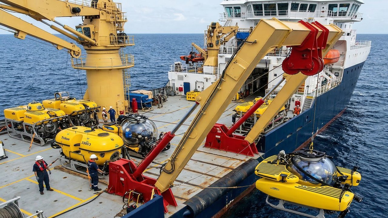 De estúdios de Hollywood a submarinos de águas profundas, o navio de pesquisa mais avançado do mundo filma os maiores abismos do oceano