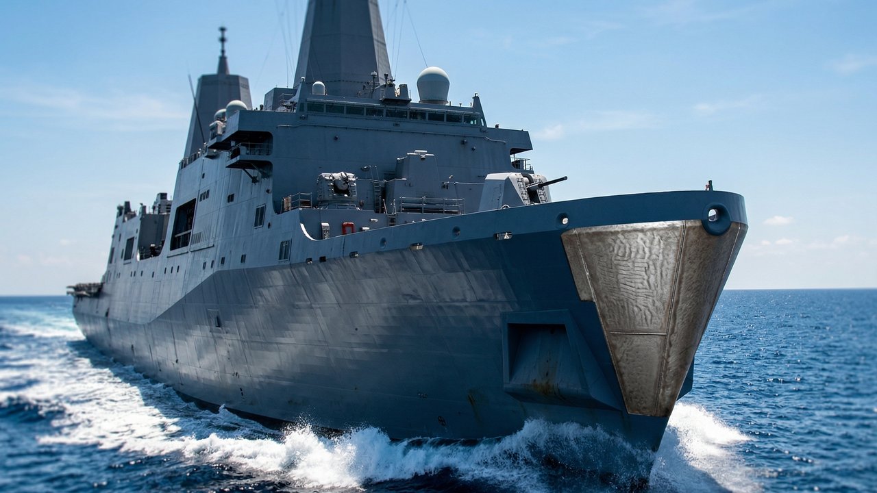 Com 7,5 toneladas de aço do World Trade Center em sua proa, o USS New York tornou-se um memorial flutuante e um marco da tecnologia furtiva naval