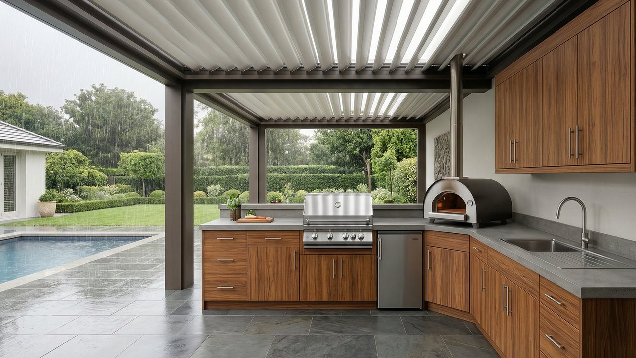 O truque genial do armário de alumínio amadeirado que resolve de vez o problema de cupim e umidade em áreas externas e cozinhas gourmet