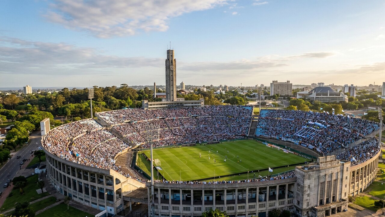 Com capacidade para 60 mil pessoas e construído para a primeira Copa em 1930, o Estádio Centenario tornou-se o maior monumento do futebol mundial