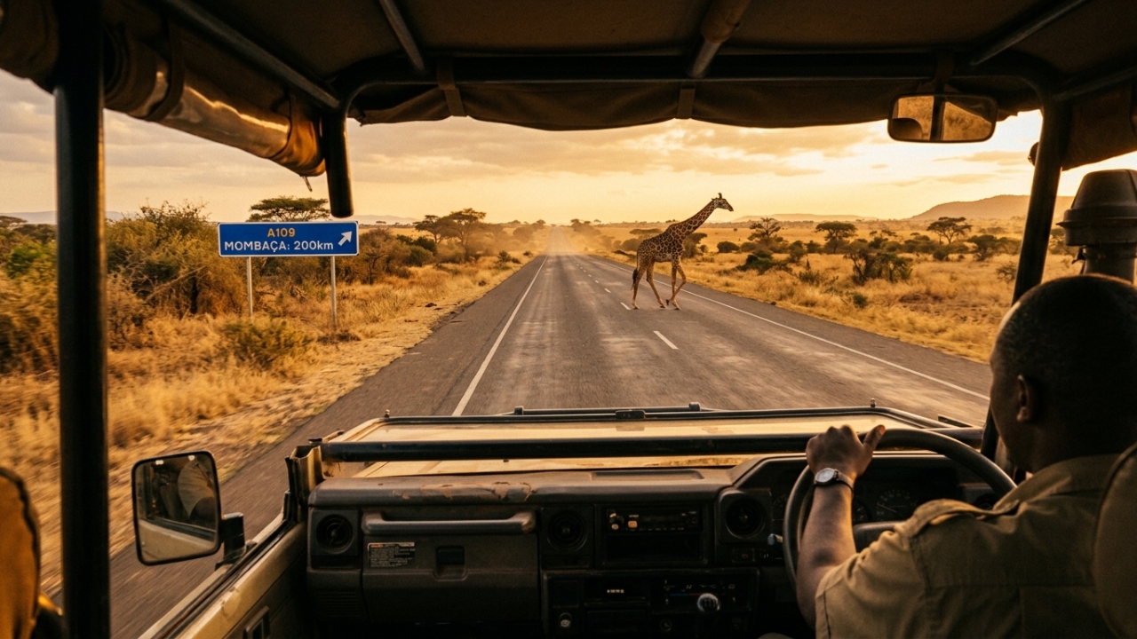 Rodovia no Quênia ganha fama por seus 482 km de extensão, pois o trajeto de 1970 entre a capital e o mar é o eixo vital do Leste Africano