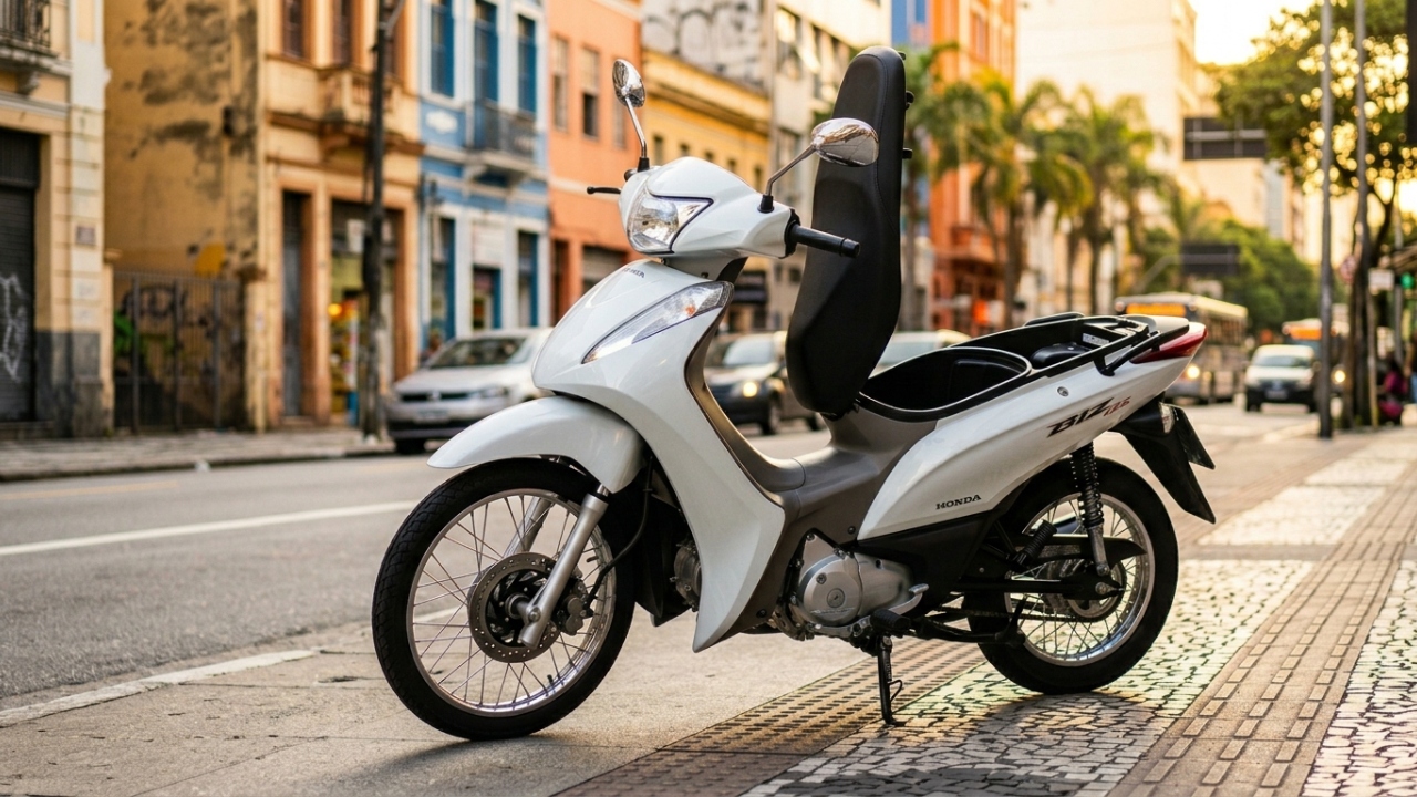 Com câmbio semiautomático de quatro marchas e consumo de 45 km/l, a Honda Biz 125 usada virou a escolha ideal para o trânsito urbano no Brasil