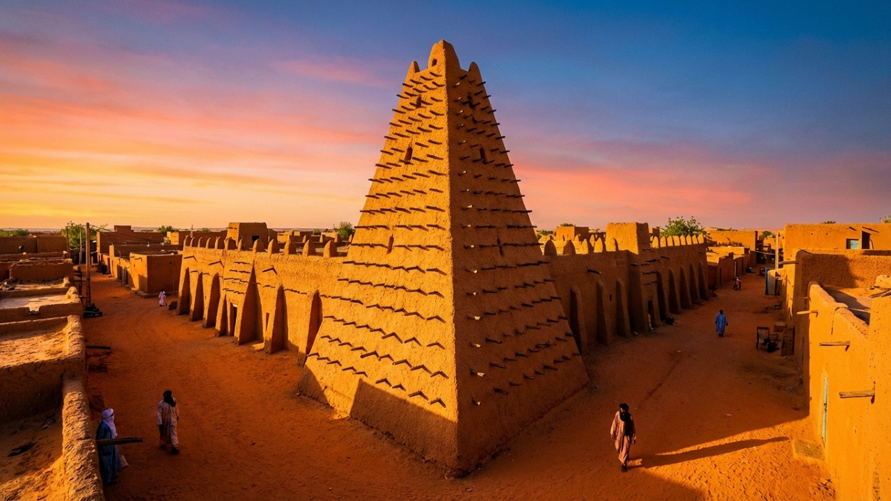 A monumental capital de barro com a maior torre de terra do planeta foi construída nas portas do deserto há 500 anos