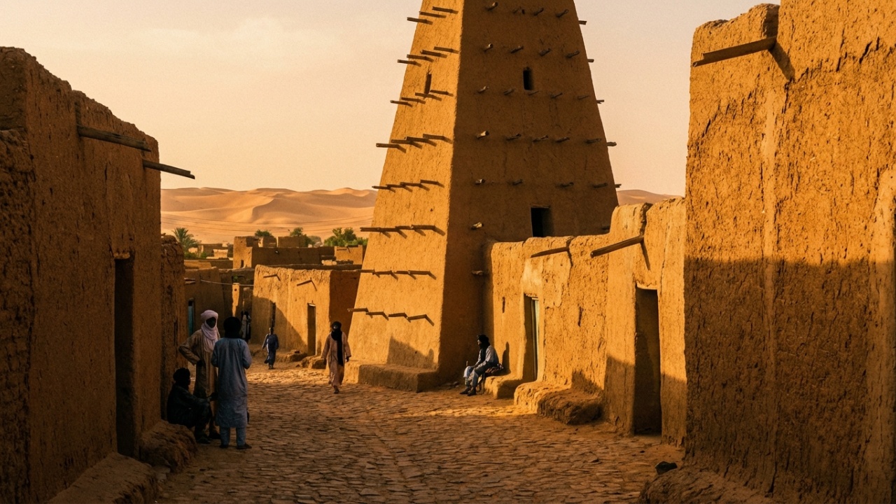 A monumental capital de barro com a maior torre de terra do planeta foi construída nas portas do deserto há 500 anos