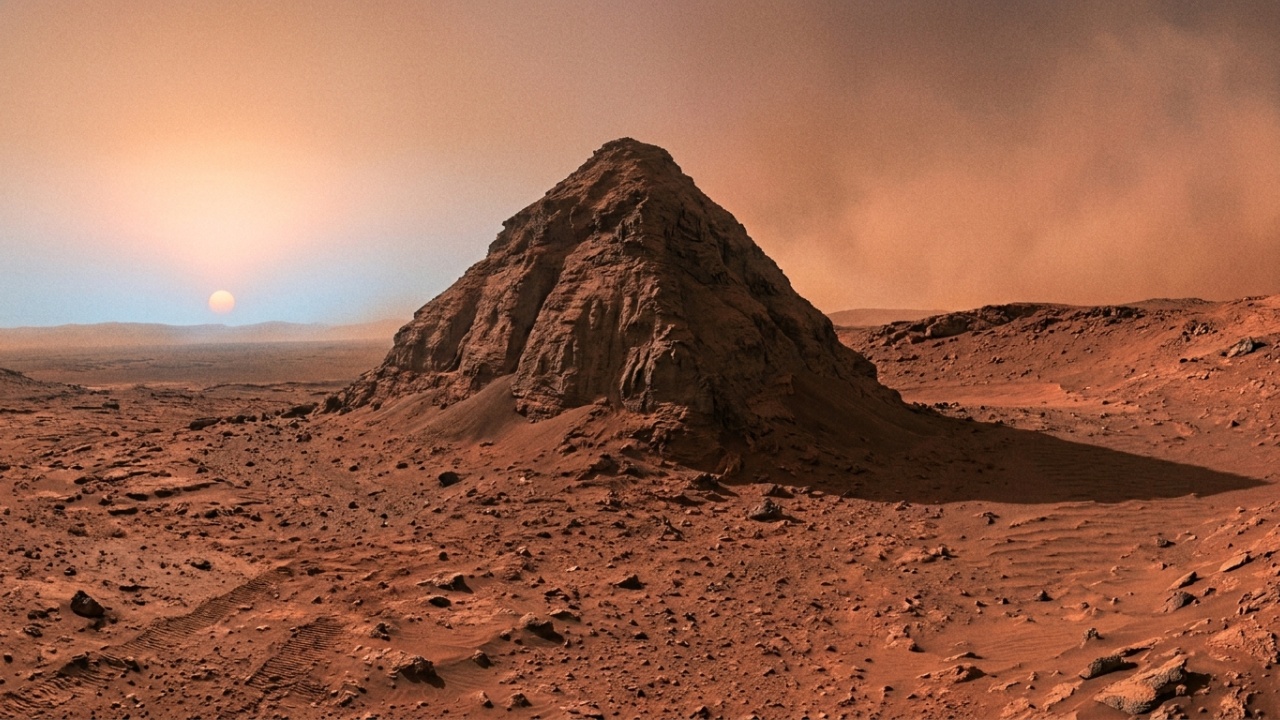 Formação geológica da pirâmide marciana