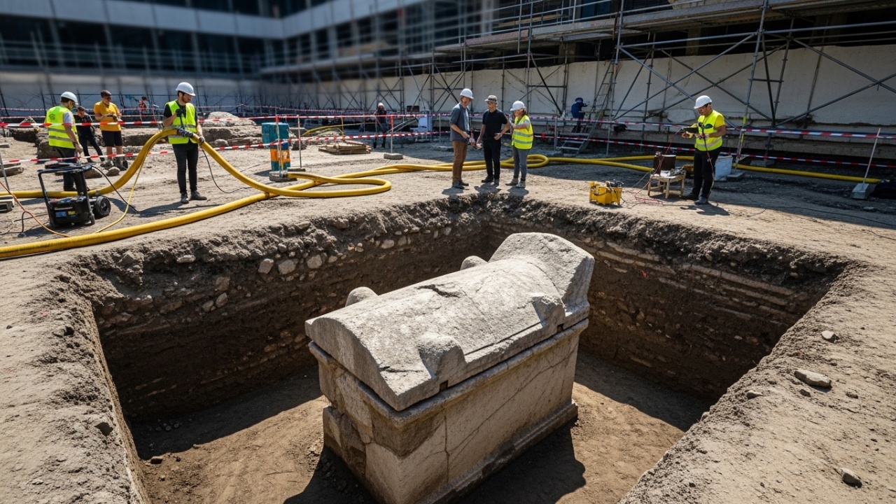 Descoberta de sarcófago antigo e intacto de jovem mulher