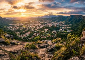 Águas termais a 45°C brotam de um vulcão extinto há 80 milhões de anos nesta cidade mineira que integra a rota termal da Europa