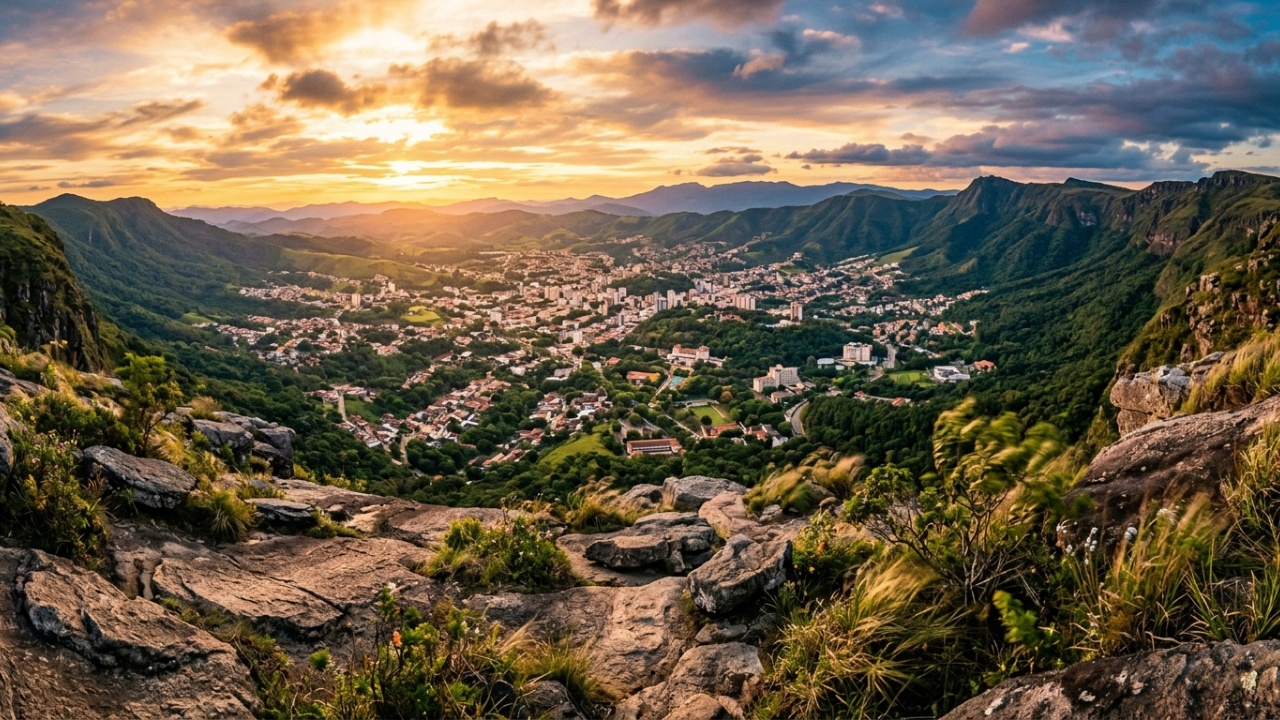 Águas termais a 45°C brotam de um vulcão extinto há 80 milhões de anos nesta cidade mineira que integra a rota termal da Europa