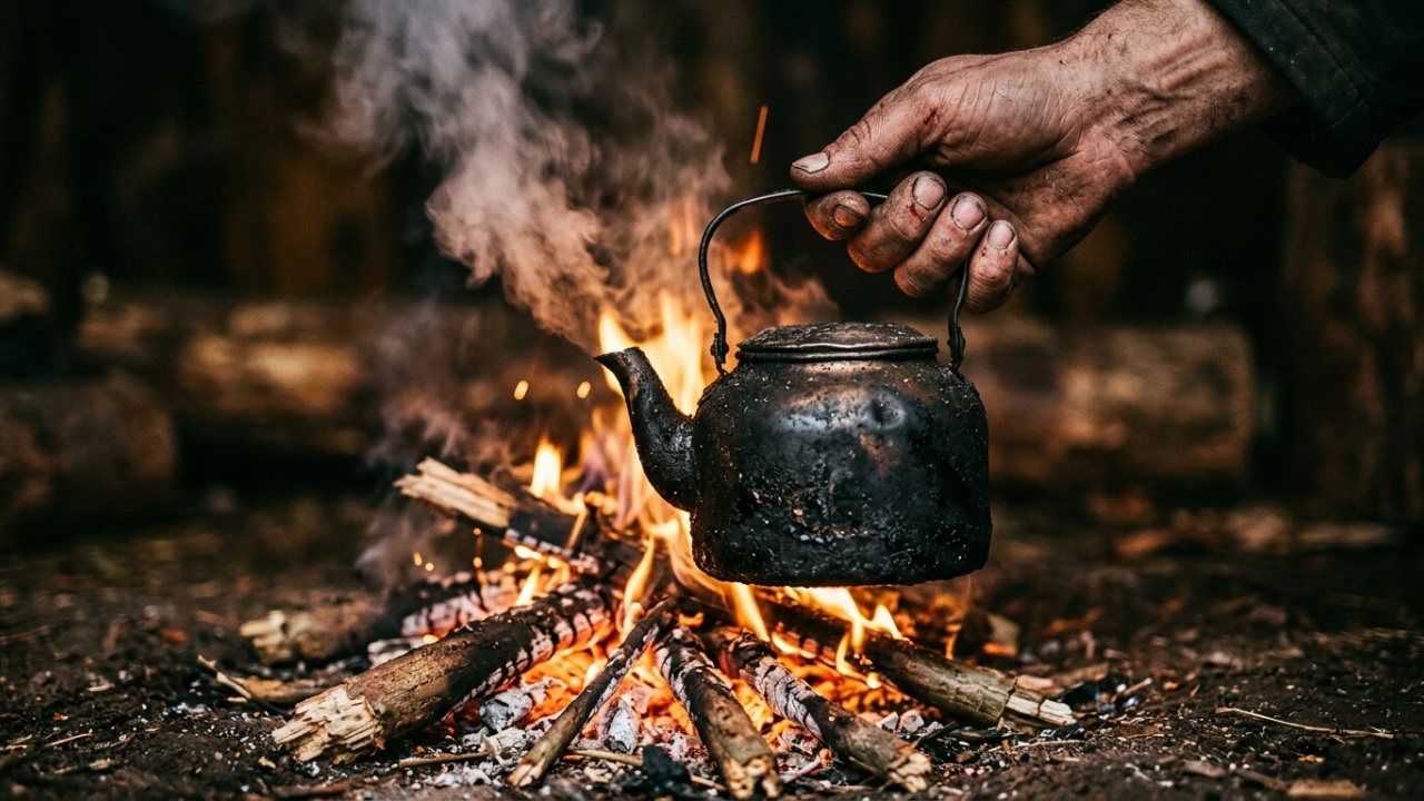 Sobrevivência rústica de 4 dias em uma ilha repleta de aves