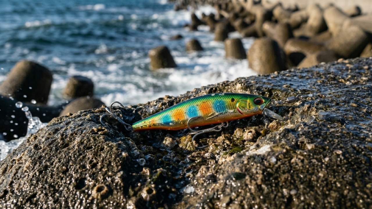 Acampamento e pesca em tetrápodes artificiais