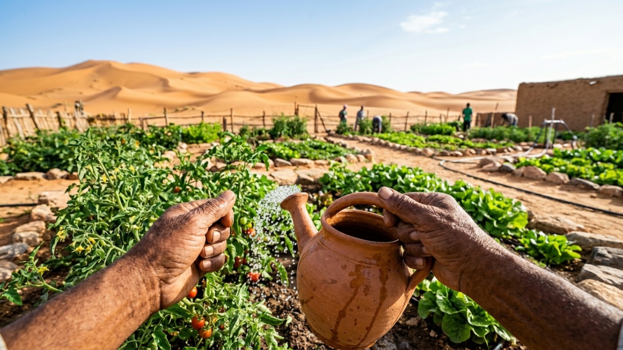 Tecnologia de captação de água da névoa no deserto