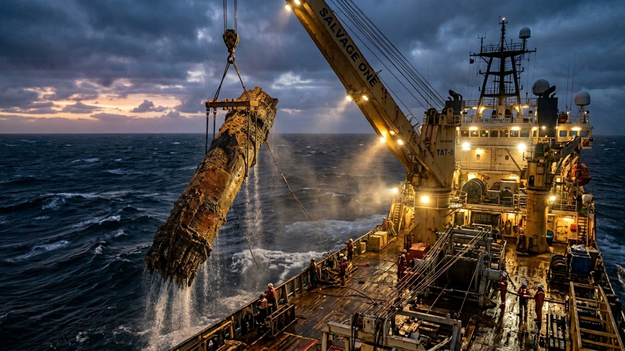 Resgate oceânico e reciclagem de cabos submarinos inativos