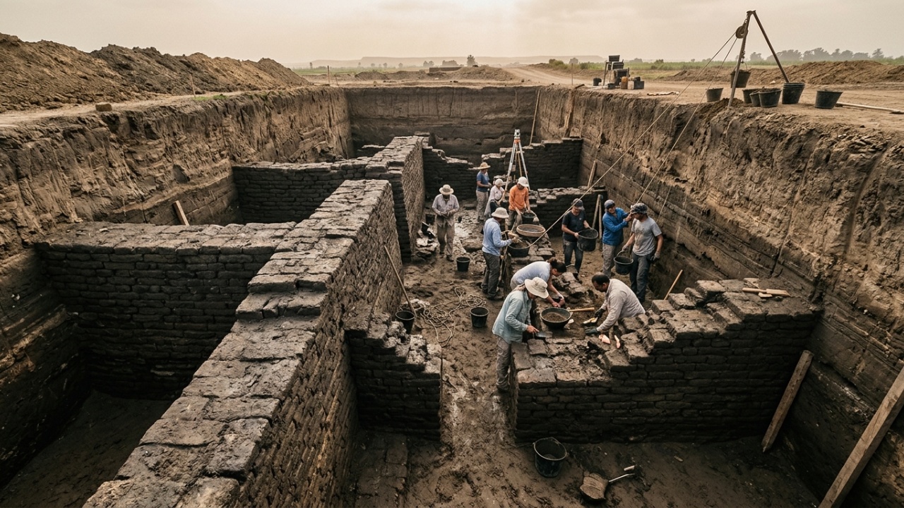 Descoberta arqueológica na antiga cidade de Buto, Egito