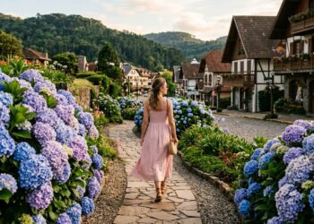 A Pequena Europa Brasileira: cidade eleita como 2º melhor destino da América do Sul tem hortênsias, arquitetura alpina e 19 fábricas de chocolate