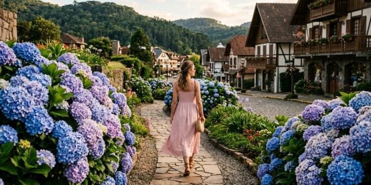 A Pequena Europa Brasileira: cidade eleita como 2º melhor destino da América do Sul tem hortênsias, arquitetura alpina e 19 fábricas de chocolate