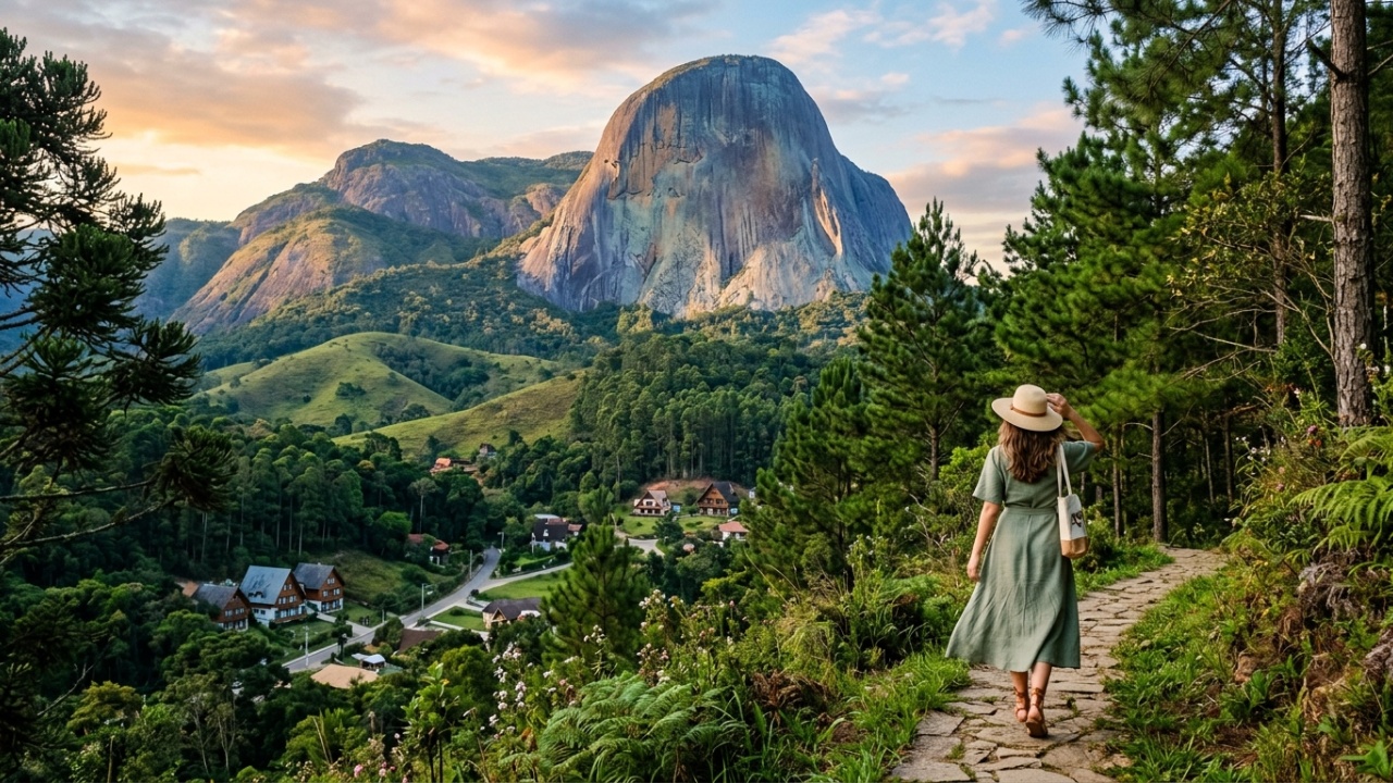 A Suíça Capixaba a 50 km de Vitória onde uma rocha muda de cor 36 vezes ao dia e a qualidade de vida lembra a Europa