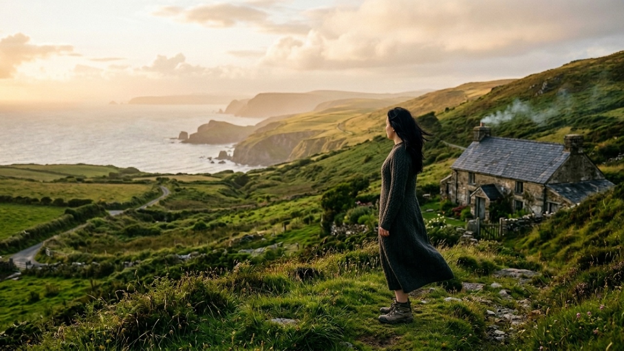 A rotina e os desafios de viver em uma cabana remota em Pembrokeshire