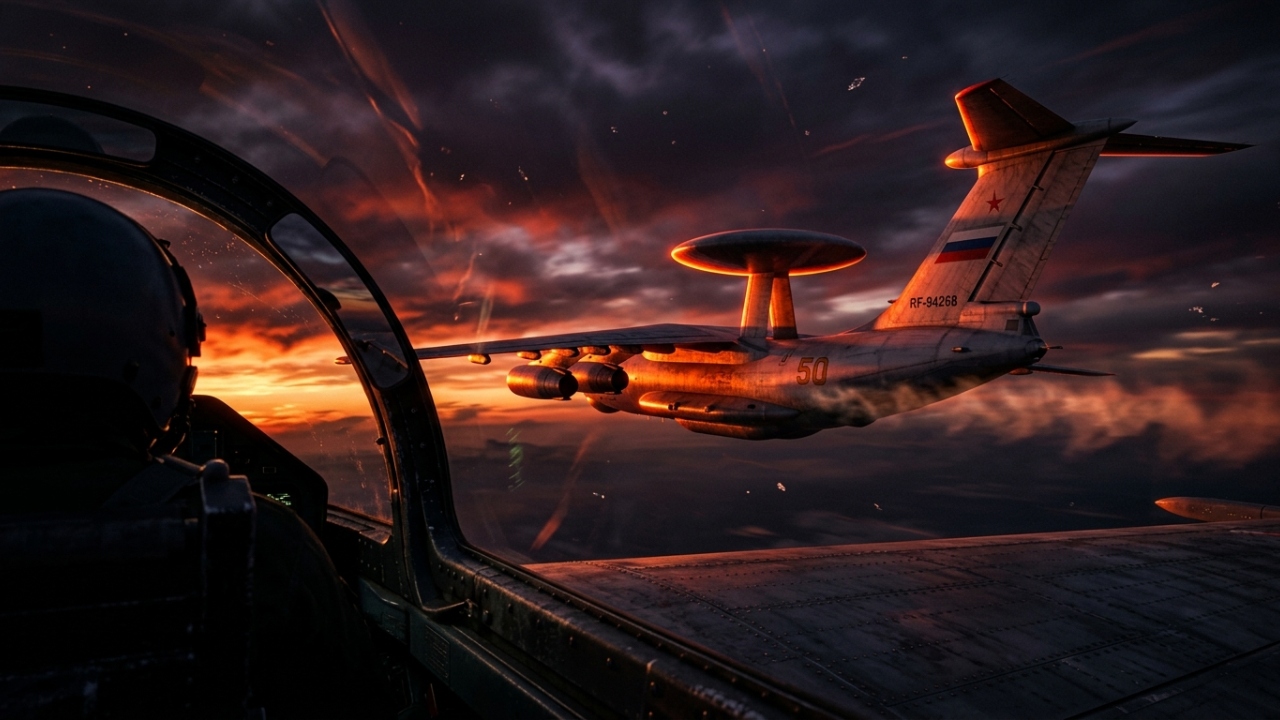 A central de comando voadora russa projetada para coordenar até 10 caças simultâneos enquanto foge de mísseis antiaéreos