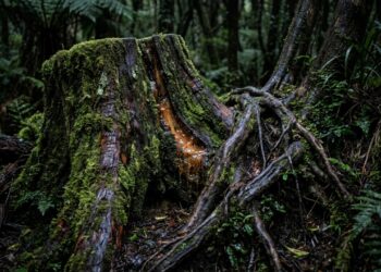 Uma espécie de árvore na Nova Zelândia sobrevive sem fotossíntese porque suas raízes estão fundidas às das vizinhas saudáveis