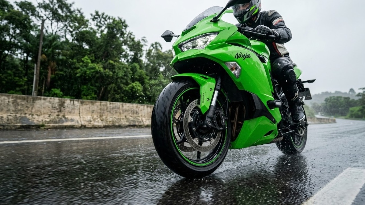 Gritando até as 15 mil rotações com um motor de quatro cilindros, a nova Kawasaki Ninja ZX-4R entrega 80 cavalos de potência por 55 mil reais e faz inveja em motos muito maiores e mais caras