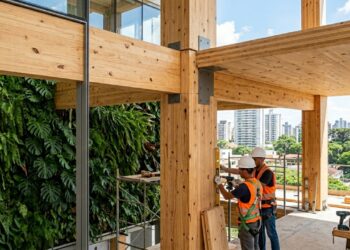 Esqueça o aço e o concreto, pois os painéis de madeira cruzada CLT permitem obras secas ultrarrápidas, sendo a maior revolução da engenharia verde