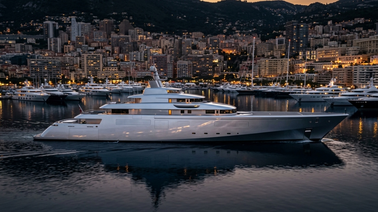Com formato de submarino futurista, o iate de 1,5 mil milhões gera polémica nas marinas e gasta 2 mil litros de gasóleo por hora