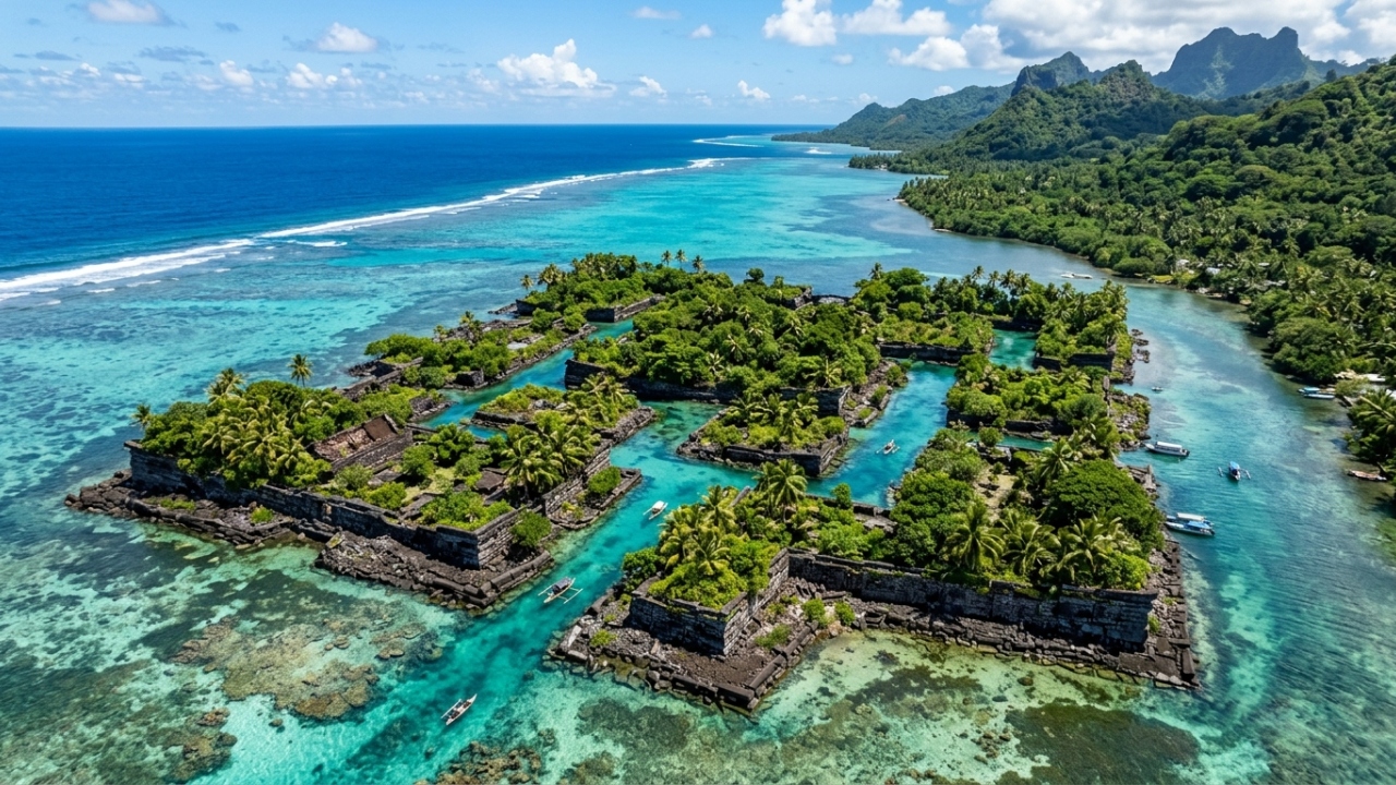 Flutuando sobre 92 ilhas artificiais com 750 mil toneladas de basalto, a cidade de Nan Madol desafia a logística marítima de 800 anos atrás