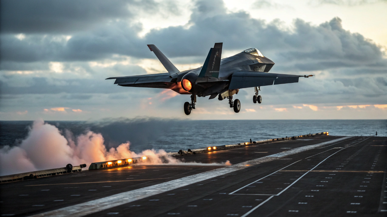 O caça de 20 toneladas que para no ar e pousa em qualquer navio sem precisar de pista nenhuma