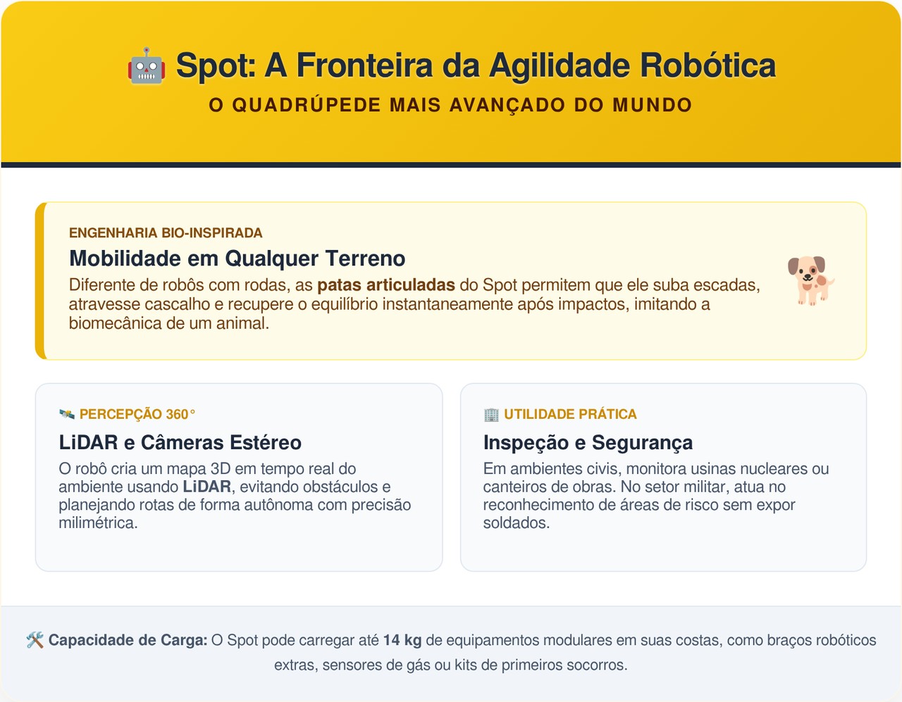 O cachorro robótico da Boston Dynamics que sobe escadas, atravessa escombros e nunca perde o equilíbrio