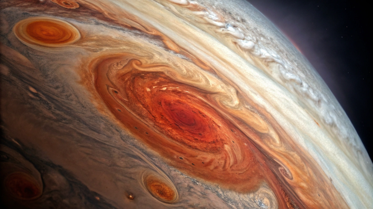 O maior furacão do sistema solar está encolhendo há décadas e sobrevive devorando outras tempestades para não sumir