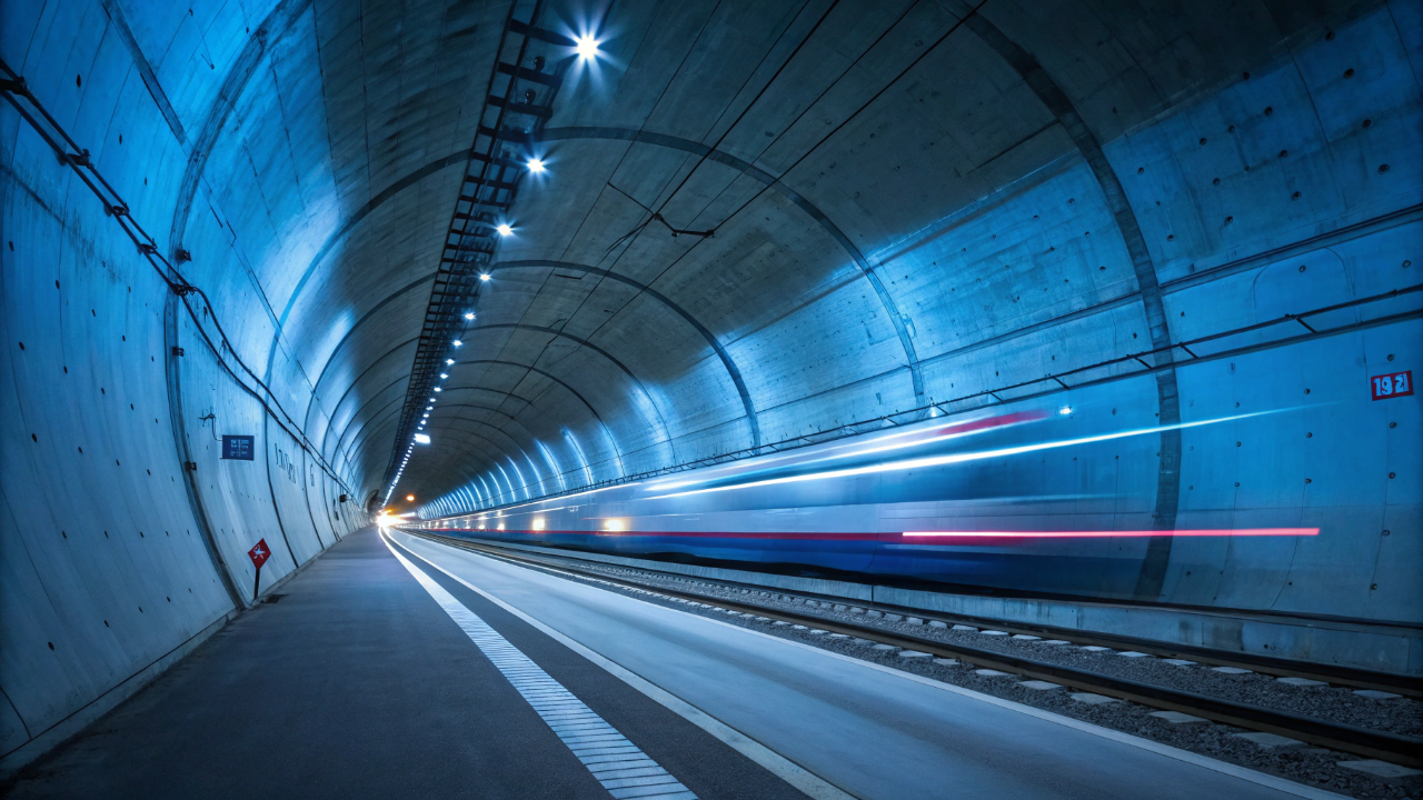 O trajeto que levou 17 anos para ficar pronto e hoje faz trens cruzarem os Alpes a 250 km/h