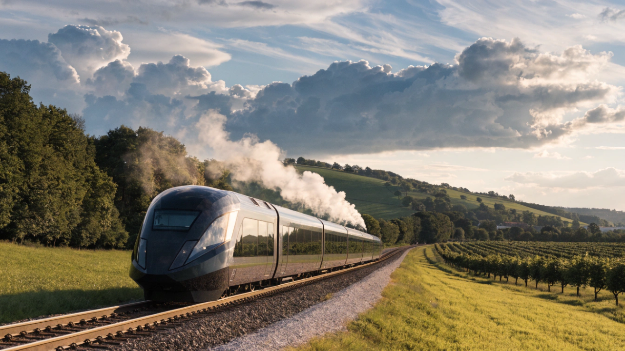 O trem que anda mais de mil quilômetros sem parar e solta só vapor puro pelo escapamento