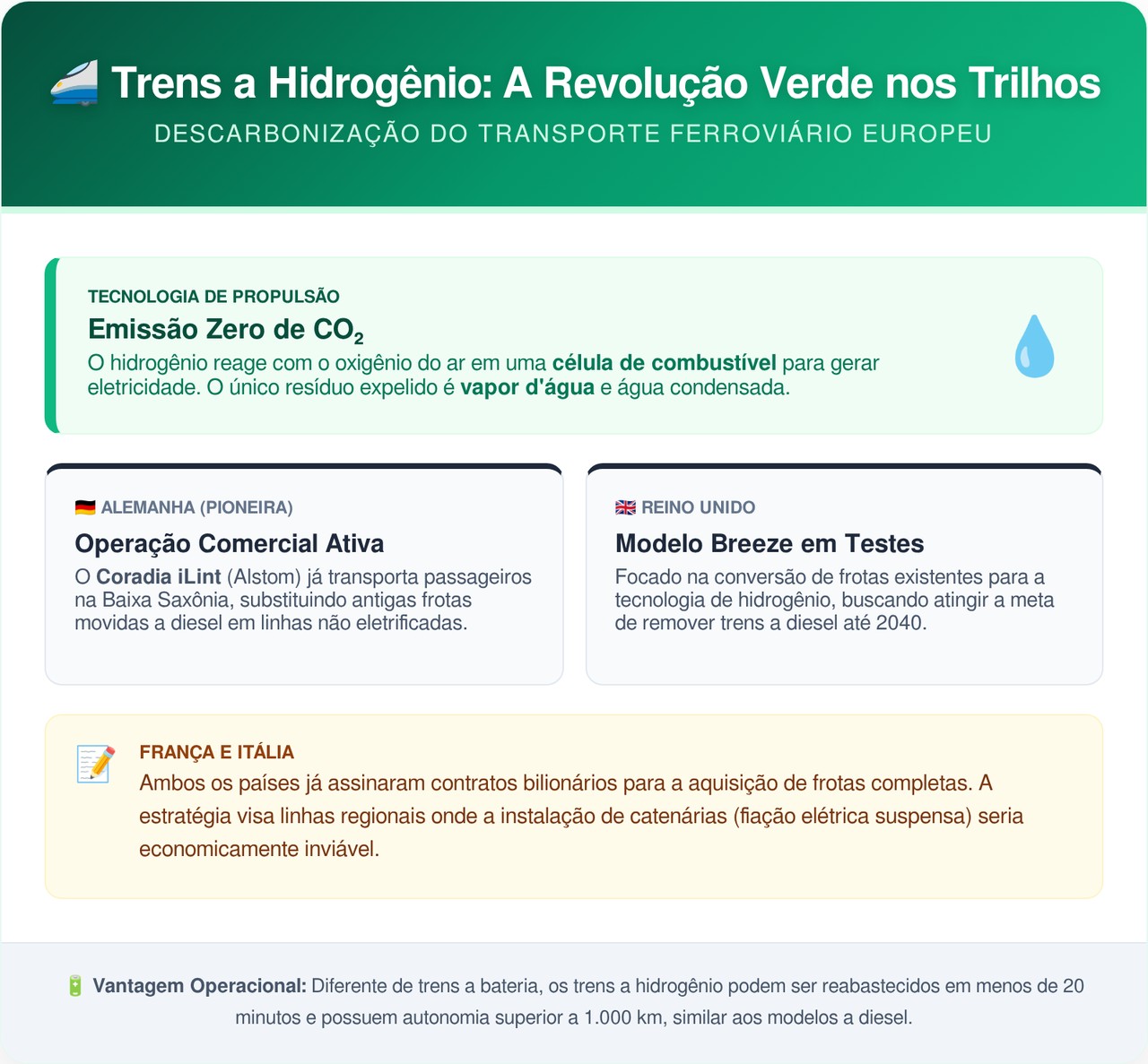 O trem que anda mais de mil quilômetros sem parar e solta só vapor puro pelo escapamento