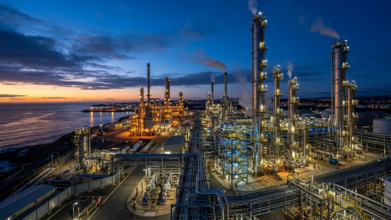 Com extração a 4.000 metros de profundidade e aquecimento a 370 graus, a refinaria separa os hidrocarbonetos, sendo a base da energia nacional