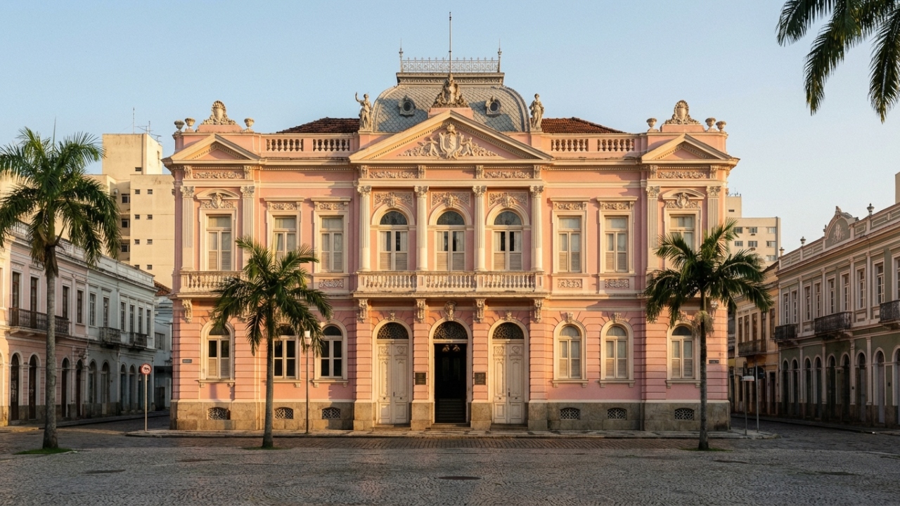 Com sua fachada rosada de 1885 e pisos de marchetaria, o palácio eclético tornou-se o maior símbolo da história e do poder em Florianópolis
