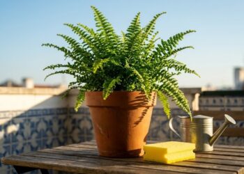 Colocar uma simples esponja de cozinha no fundo do vaso retém a umidade exata e faz suas plantas sobreviverem até 15 dias sozinhas