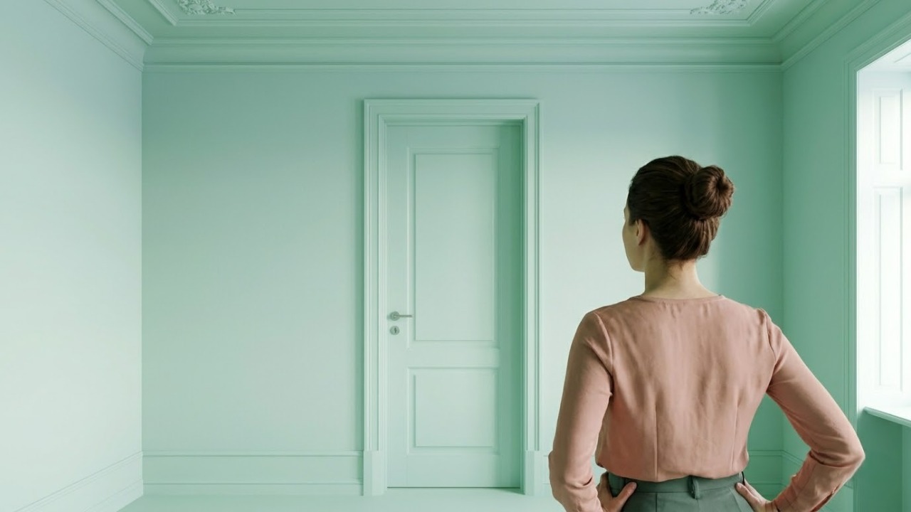 Pintar as portas interiores da casa exatamente na mesma cor das paredes disfarça os recortes visuais e cria a ilusão imediata de um teto até 30 centímetros mais alto