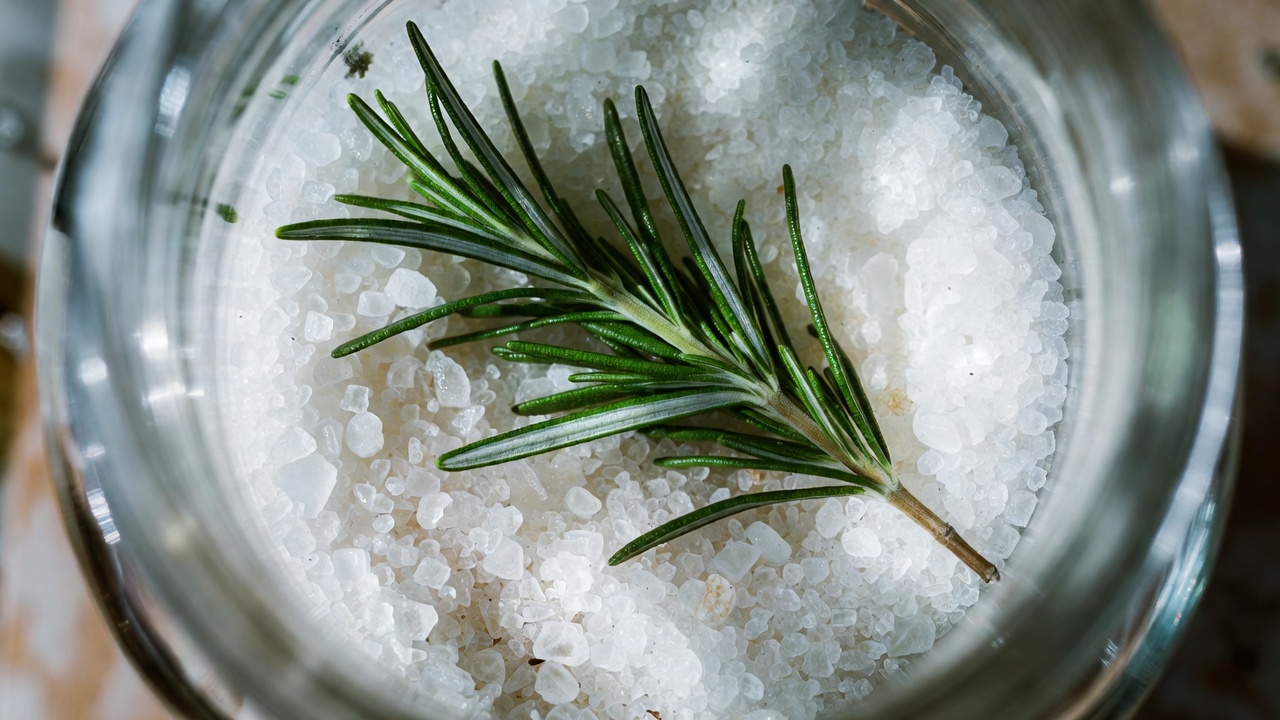 O segredo de misturar 2 colheres de sal grosso com alecrim em um pote para purificar o ar e combater a umidade na sua casa