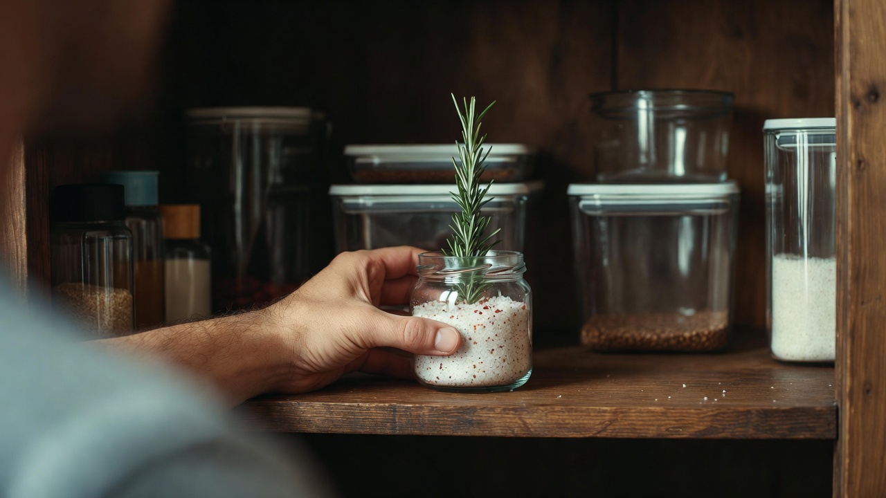 O segredo de misturar 2 colheres de sal grosso com alecrim em um pote para purificar o ar e combater a umidade na sua casa