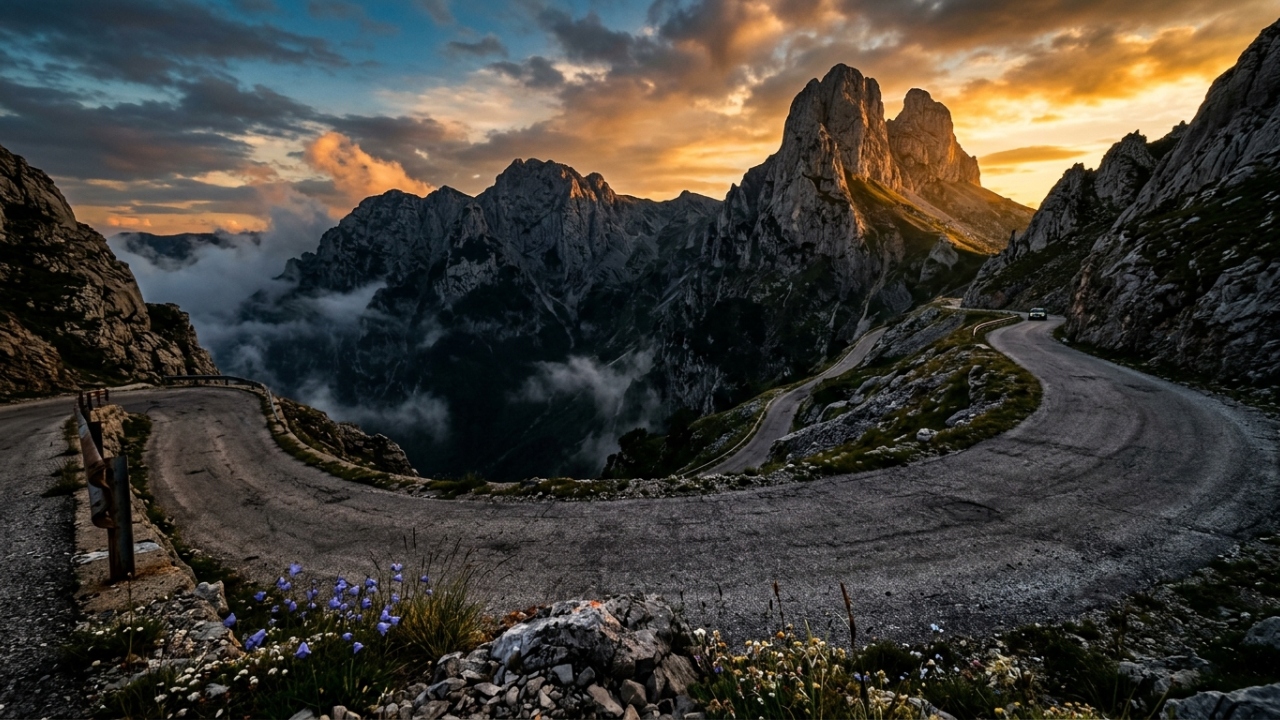 Estrada em Montenegro atinge 1.907 metros de altitude, pois a Sedlo Pass cruza o Parque Durmitor entre picos de calcário e paisagens espetaculares