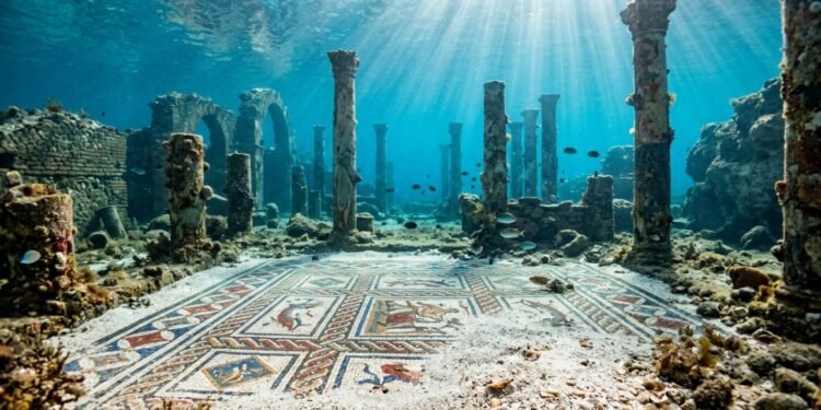 Exibindo mosaicos intactos a cerca de 5 metros de profundidade, a luxuosa cidade submersa na costa italiana revela vilas imperiais de cerca de 2 mil anos, preservadas de forma impressionante pela atividade vulcânica