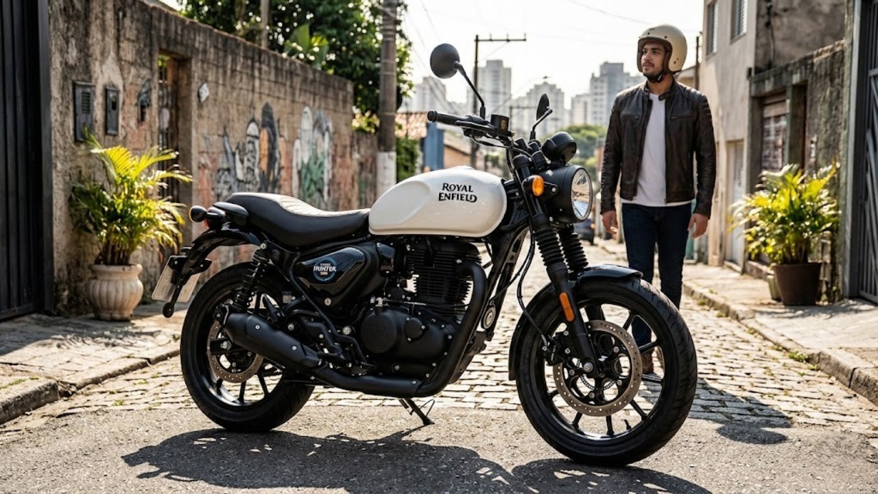 Com design clássico inglês e preço surpreendente abaixo dos 20 mil reais, a nova Royal Enfield Hunter 350 virou a maior dor de cabeça da Honda ao entregar luxo e economia nas cidades