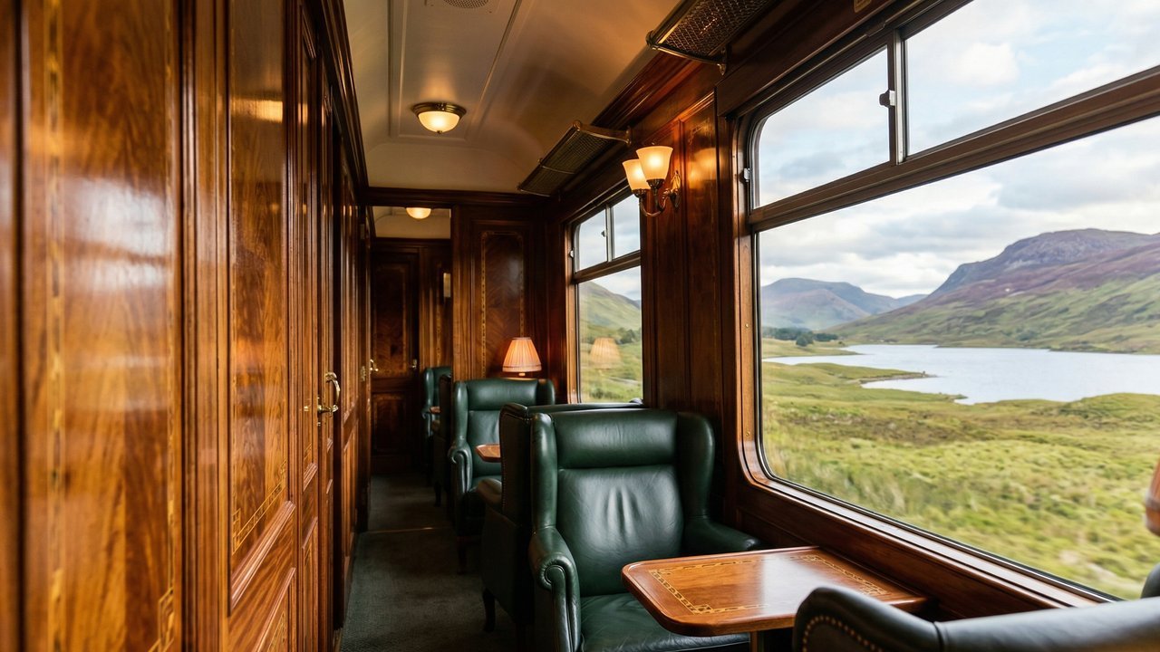 Com apenas 40 passageiros e suítes de madeira mogno, o trem de luxo Royal Scotsman, de 1985, virou o maior ícone das viagens pelas Highlands escocesas