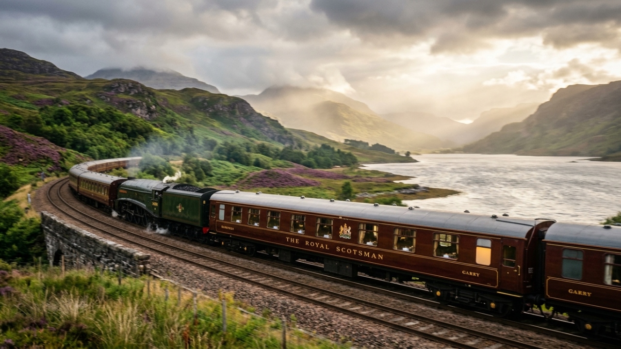 Com apenas 40 passageiros e suítes de madeira mogno, o trem de luxo Royal Scotsman, de 1985, virou o maior ícone das viagens pelas Highlands escocesas